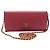 Prada Borsa Crossbody WOC in Saffiano rosa con catena dorata