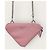 Prada Mini bandolera de cuero Saffiano triangular rosa - vista 7