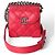 Chanel Mini Jenny Chain Bag aus rotem Lammleder mit Antik-Silber