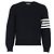Thom Browne Diagonale Milano-Stich Strick navy Blau
