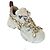 Gucci Sneakers Flash Track Crystal Bianco - vista 2
