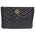 Gucci Clutch Pouch in pelle trapuntata GG Marmont nera Nero