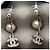 Chanel Orecchini Crystal Pearl Line stamp Nero - vista 5