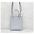 Prada Borsa tote a spalla in pelle con logo a triangolo Argento - vista 3