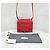 Thom Browne Nuova Borsa Crossbody in Pelle Rossa Piccola a Due Vie Rosso - vista 9