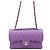 Chanel Nuova Borsa a Spalla Classic Piccola Viola Oro Champagne Porpora