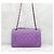Chanel Nuova Borsa a Spalla Classic Piccola Viola Oro Champagne Porpora - vista 3
