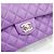 Chanel Nuova Borsa a Spalla Classic Piccola Viola Oro Champagne Porpora - vista 5
