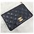 Chanel Mini bolso con solapa y cadena en piel de cordero negro y oro - vista 4