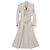 Bottega Veneta Gabardina larga de cuero de doble capa Blanco