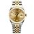 Rolex Montre Datejust pour homme avec combinaison de diamants Aftersetting Doré