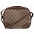 Gucci Borsa a tracolla e a spalla Disco in tela jacquard GG con bordi in pelle marrone
