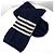 Thom Browne Cachecol com capuz e faixa diagonal Navy - vista 2