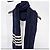 Thom Browne Cachecol com capuz e faixa diagonal Navy - vista 3