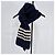 Thom Browne Cachecol com capuz e faixa diagonal Navy - vista 7