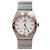 Omega Relógio de quartzo feminino New Constellation em combinação de aço e ouro Prata