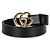Gucci Men's Interlocking Buckle Leather Belt (Black)