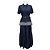 Dior Falda larga vaquera con volantes y cinturón Azul - vista 3