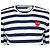 Comme Des Garcons Langarm-T-Shirt mit roten Applikationen, Strassstreifen AX (Unisex) - Ansicht 4