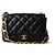 Chanel Borsa Large Flap in agnello con metallo oro nero