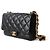 Chanel Borsa Large Flap in agnello con metallo oro nero - vista 2