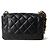 Chanel Borsa Large Flap in agnello con metallo oro nero - vista 3