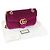 Gucci Borsa a tracolla GG Marmont in velluto trapuntato Medium Rosa - vista 8