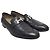 Hermès Mocassini da uomo Black Silver Logo Paris Nero