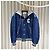 Céline Chaqueta Bomber Oversized de Teddy Azul Marino con Capucha - vista 2