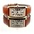 Cartier Orologio Tank American Watch Large da uomo Automatico Marrone - vista 17