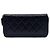 Chanel Portafoglio lungo Boy in agnello blu navy - vista 4