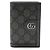Gucci Ophidia Silver GG Grey Supreme Card Wallet Brown