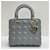 Lady Dior Medium Grey Pearl Marrone - vista 3