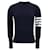 Thom Browne Klassischer Strickpullover aus Milano-Wollstrick Blau  - Ansicht 1