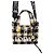 Loewe Mini-Raffia-Tote-Bag mit Karomuster Mehrfarben