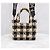 Loewe Mini-Raffia-Tote-Bag mit Karomuster Mehrfarben - Ansicht 3