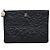 Chanel Clutch Camellia New Medium in agnello dorato Nero