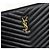Saint Laurent Clutch de couro acolchoado com alça - vista 4