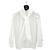 Louis Vuitton Camicia con fiocco in fil coupé con monogramma bianco da donna Argento