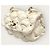 Valentino Piccola borsa a tracolla Diamond Quilted Spike Me Bianco - vista 4