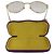Gucci Piccoli occhiali rotondi con montatura metallica oro e beige Marrone - vista 2