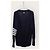 Thom Browne Cardigan de algodão com decote em V e mangas diagonais azul-marinho - vista 3