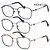 Moncler Eyewear Frame Luxury Square Windsor Rim Lightweight Metal Multiple colors