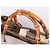 Bamboo Gucci Borsa Tote e Borsa a Spalla con Manico in Bambù Grigio Marrone - vista 6