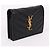 Saint Laurent Portafoglio nero placcato oro YSL - vista 4