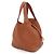 Hermès Bolsa Tote Lock Picotin Camel com ferragem Gold em couro Taurillon Clemence Marrom - vista 2