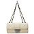 Chanel Bolso de hombro vintage con cadena Blanco