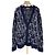 Dior Oblique Wollstrickjacke Blau Schwarz
