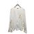 Dior Sacai Besticktes Logo Weiß Langarmshirt