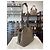 Prada Borsa Tote Vitello Daino Grigio chiaro Marrone - vista 9